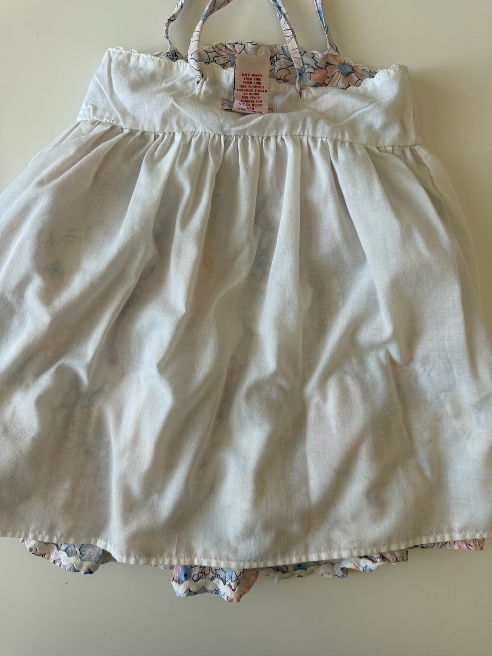 Catherine Malandrino Girls 4T Floral Tiered Sundress - Pink, Blue, White - Picture 8 of 9